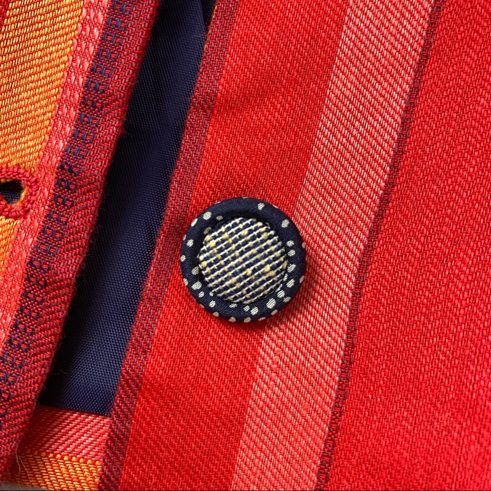 Vintage Canvasbacks Striped Patchwork Jacket Euc - image 3